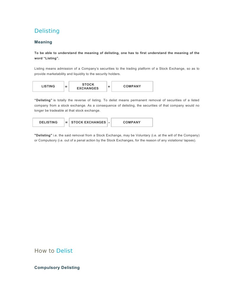 Understanding Delisting in Stock Markets | PDF
