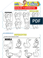 Figuras Iguales y Diferentes para Niños de 4 Años