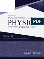 Physics Assignment Cover Page 1
