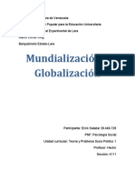 Mundialización y Globalización