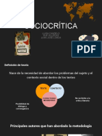 SOCIOCRÍTICA TEORÍA