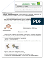 2a Quinzena Lingua Portuguesa 2o Ano 3o Corte Atividades para Imprimir