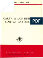 Kuss Otto Y Michl Johann - Cartas Hebreamls Y Catolicas - Comentario de Ratisbona Al N T Tomo Viii