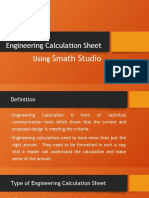 Engineering Calculation Sheet Using Smath Studio