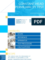 Constant Head Permeability Test