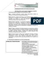 Foro de discusión: moderación crítica y preguntas para enriquecer aportes