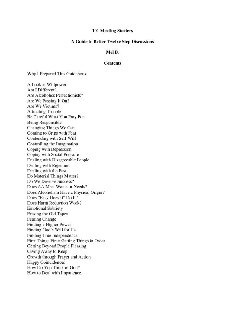 101-meeting-starters-a-guide-to-better-twelve-step-discussions-mel-b