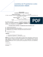 Modelo Convocatoria Asamblea