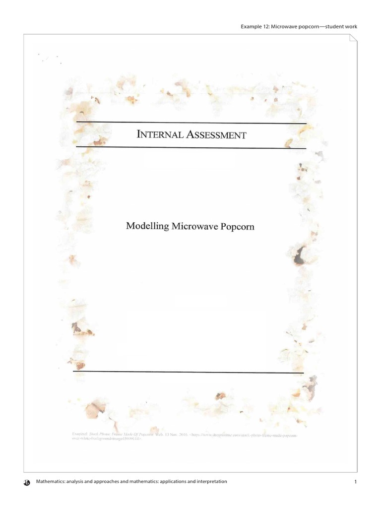 Microwave Popcorn Math Example | PDF | Teaching Mathematics | Applied ...