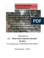 Plan de monitoreo arqueológico para obras de protección contra inundaciones