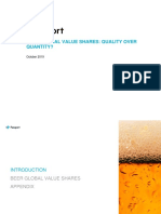 Beer Global Value Shares: Quality Over Quantity?: October 2019