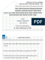 Pengaruh Proses Pemotongan Menggunakan Wire Edm Terhadap Lapisan Recast Dan Heat Affected Zone Haz Pada Baja High PDF