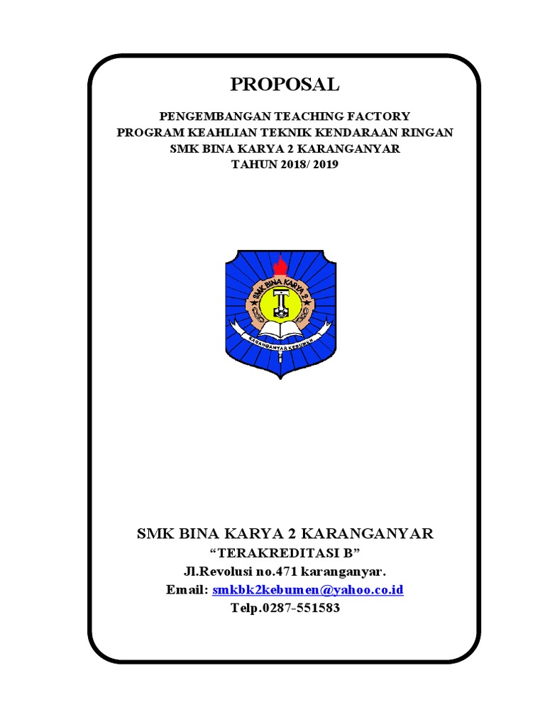 Proposal Pengembangan Teaching Factory SMK | PDF