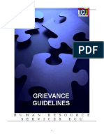 Grievance Guidelines: Human Resource Services Ecu