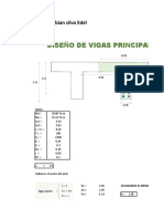 Design of main beams in T-beam