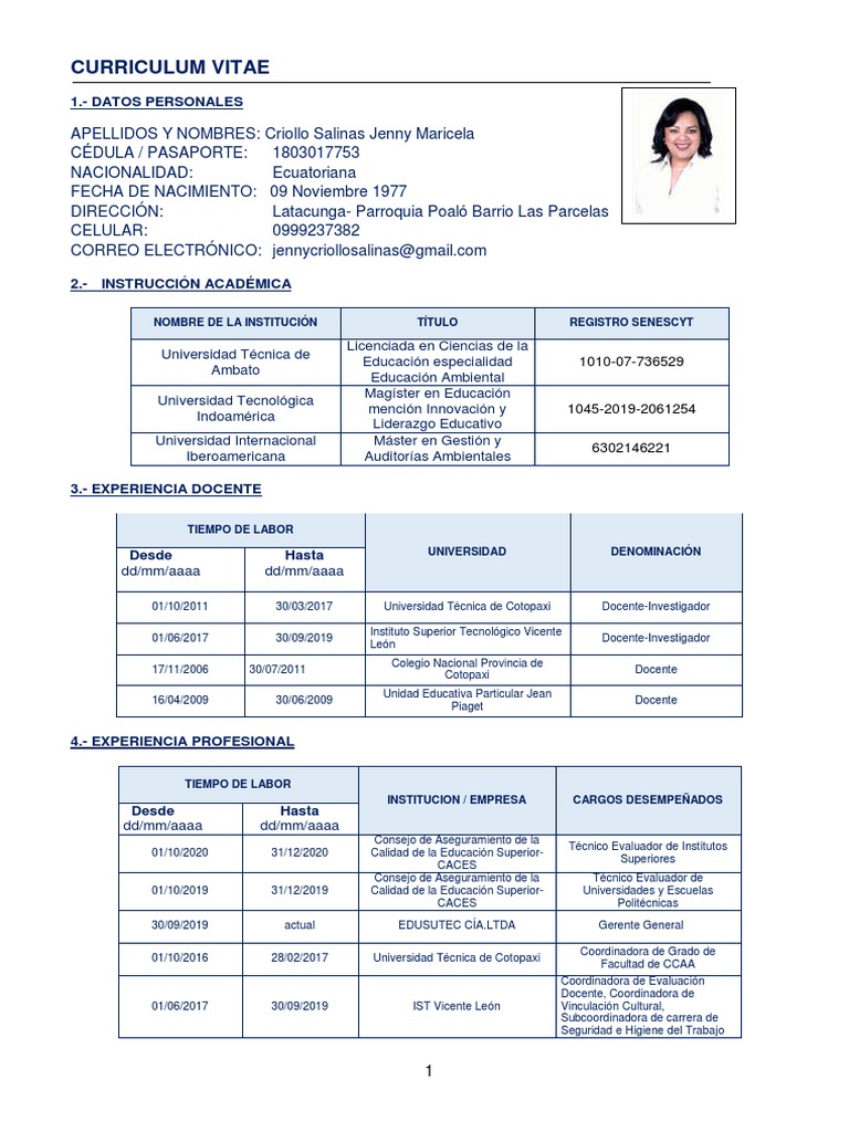 Curriculum Vitae - JC | PDF | Universidad | Educación más alta