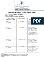 Department of Education: Individual Workweek Accomplishment Report