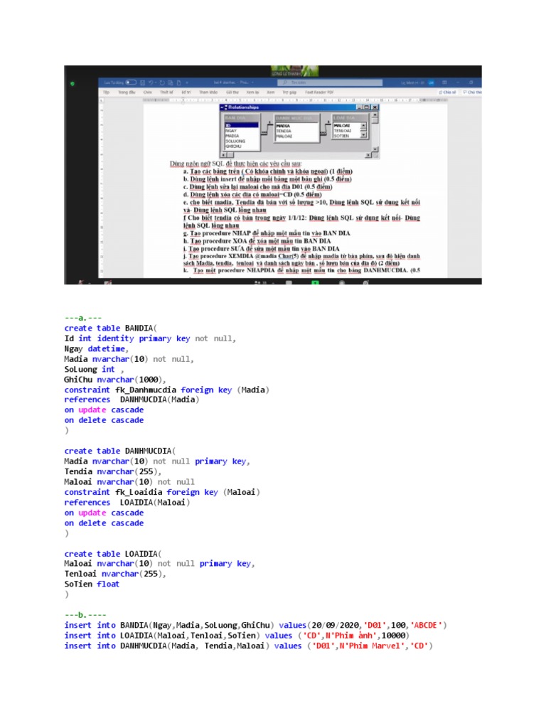 Create tables, stored procedures for DVD management PDF