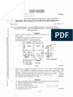 VTU Question Paper of 15CV81 Quantity Surveying and Contracts Management Aug-2020