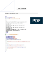 Lab Manual: The PHP Contact Form Script
