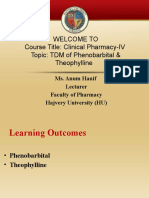 Clinial Pharmacokinetics of Phenobarbital & Theophylline