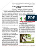 Design and Fabrication of Wheelchair For Paraplegia Patients