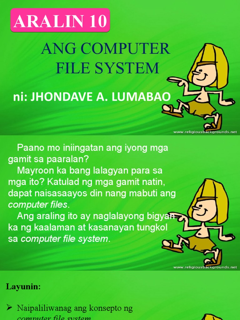 Aralin 10-Ang Computer File System | PDF