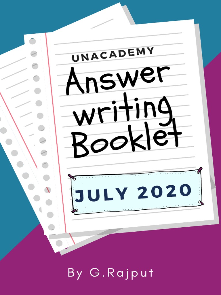 Unacademy Answer Writing Booklet JULY 2020 GRAJPUT | PDF | Lander ...