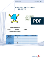 Examen 4° Grado Bloque 5