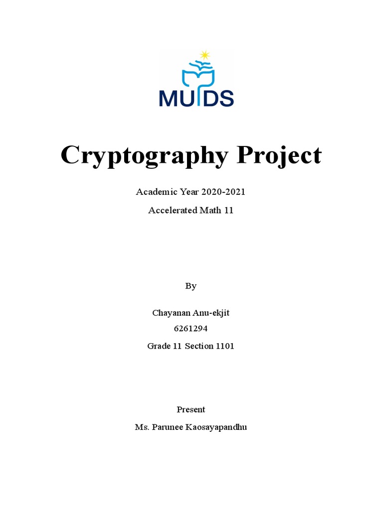 Chayanan Anu-Ekjit - Cryptography Project | PDF | Matrix (Mathematics ...
