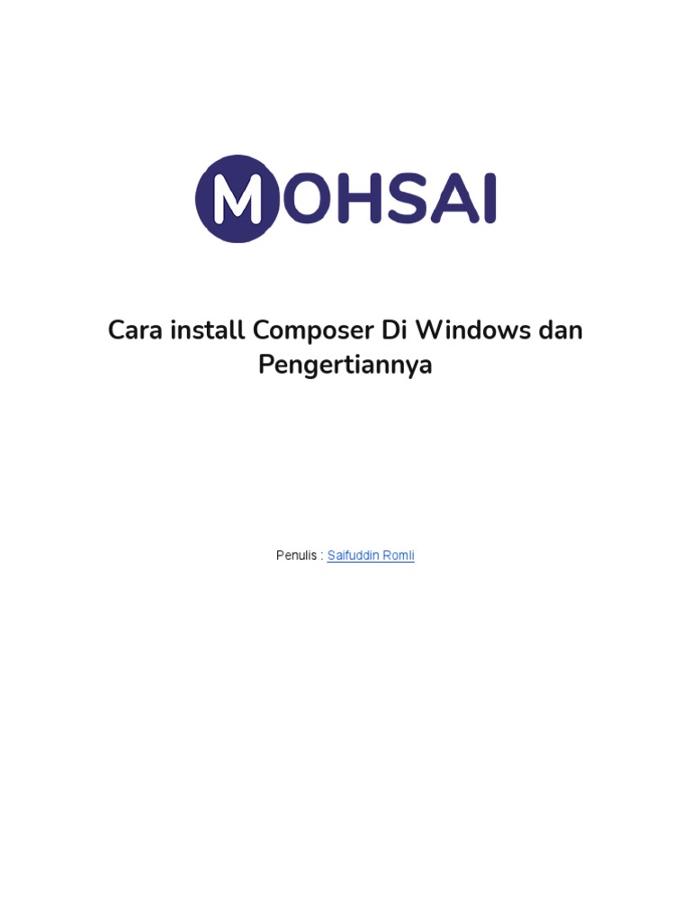 Instalasi Composer di Windows 11 | PDF | Komputer