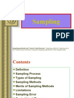 Sampling: Sampling Methods and Central Limit Theorem: Sampling Methods, Sampling Error