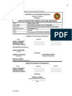 Appendix D. Application For Thesis Outline Defense