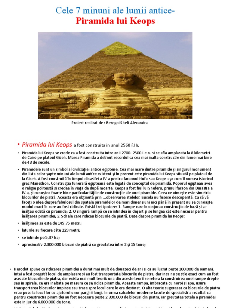 Piramida Lui Keops | PDF