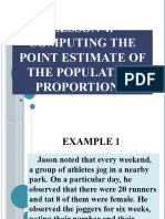 Computing The Point Estimate of The Population Proportion P