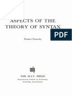 Aspects of Generative Syntax Theory