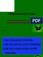 Administrative Agencies' Rulemaking Powers