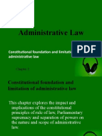 Constitutional Foundation and Limitation of Administrative Law