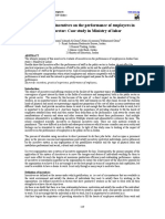 The Impact of Incentives On The Performance of Employees in Public Sector: Case Study in Ministry of Labor