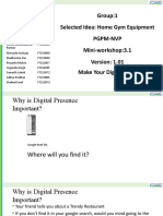 Group1 - HomeGym - PGPM - NVP - GOAP - Workshop 3.1 - Make Your Digital Presence-KC John