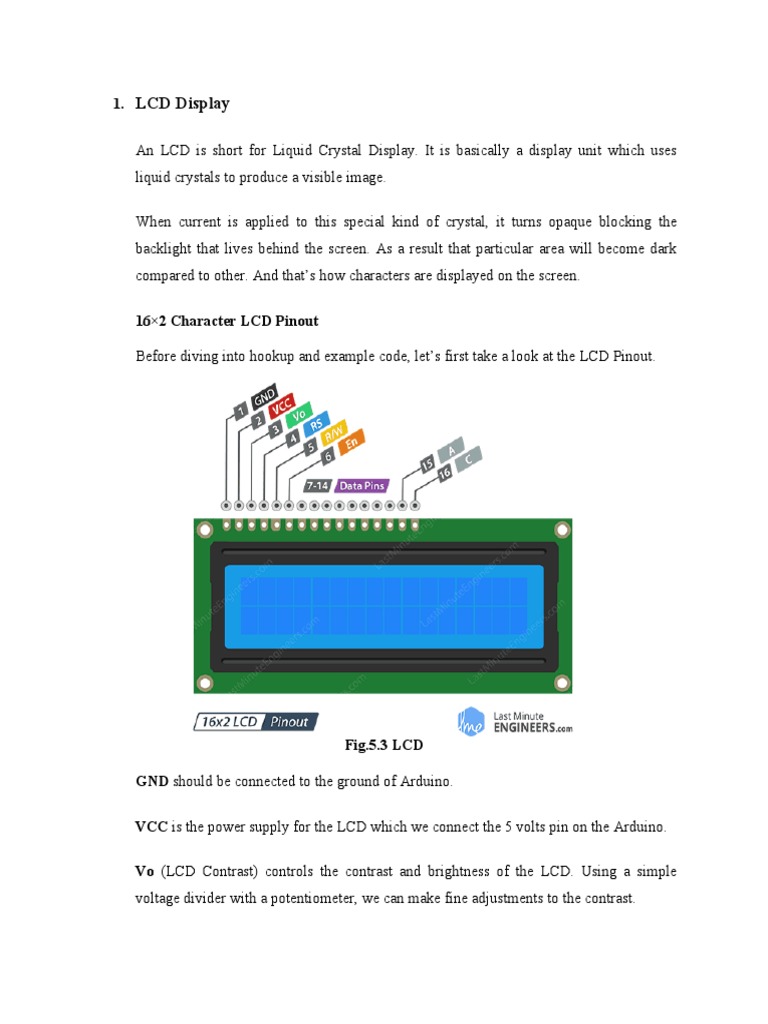 LCD Display PDF Liquid Crystal Display Computer Engineering