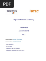 Higher Nationals in Computing: Assignment No.2