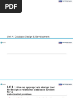 Unit 4: Database Design & Development