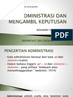 Administrasi Dan Mengambil Keputusan