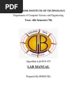 Year: 4th Semester:7th: Lab Manual