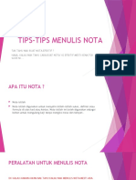 Tips-Tips Menulis Nota