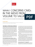 WHAT CONCERNS CMOs IN THE MOVE FROM VOLUME TO VALUE