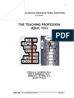 The Teaching Profession (EDUC 103) : Don Mariano Marcos Memorial State University