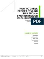 How To Dress Secret Styling Tips From A Fashion Insider English Edition