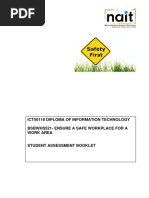 Ict50118 Diploma of Information Technology Bsbwhs521-Ensure A Safe Workplace For A Work Area